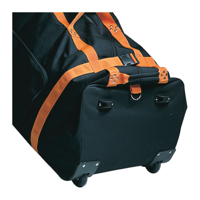 Orange Wheeled Bag Up Close