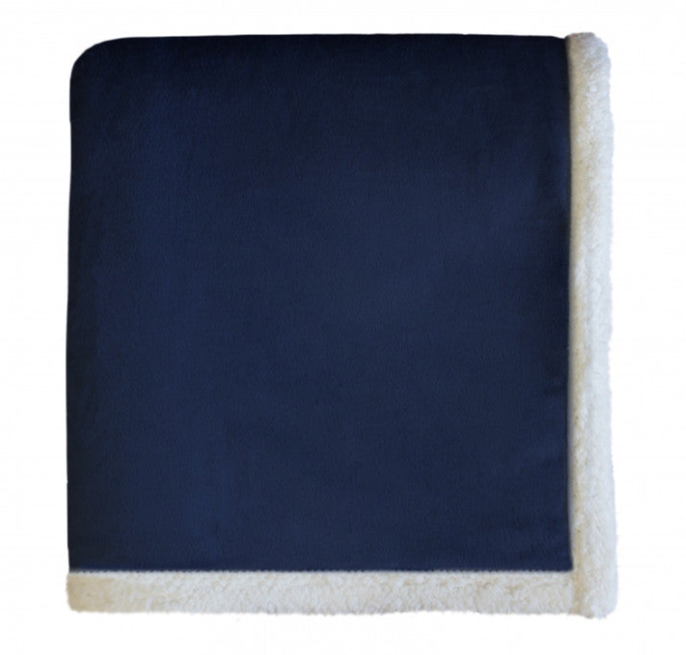 Navy Sherpa Blanket