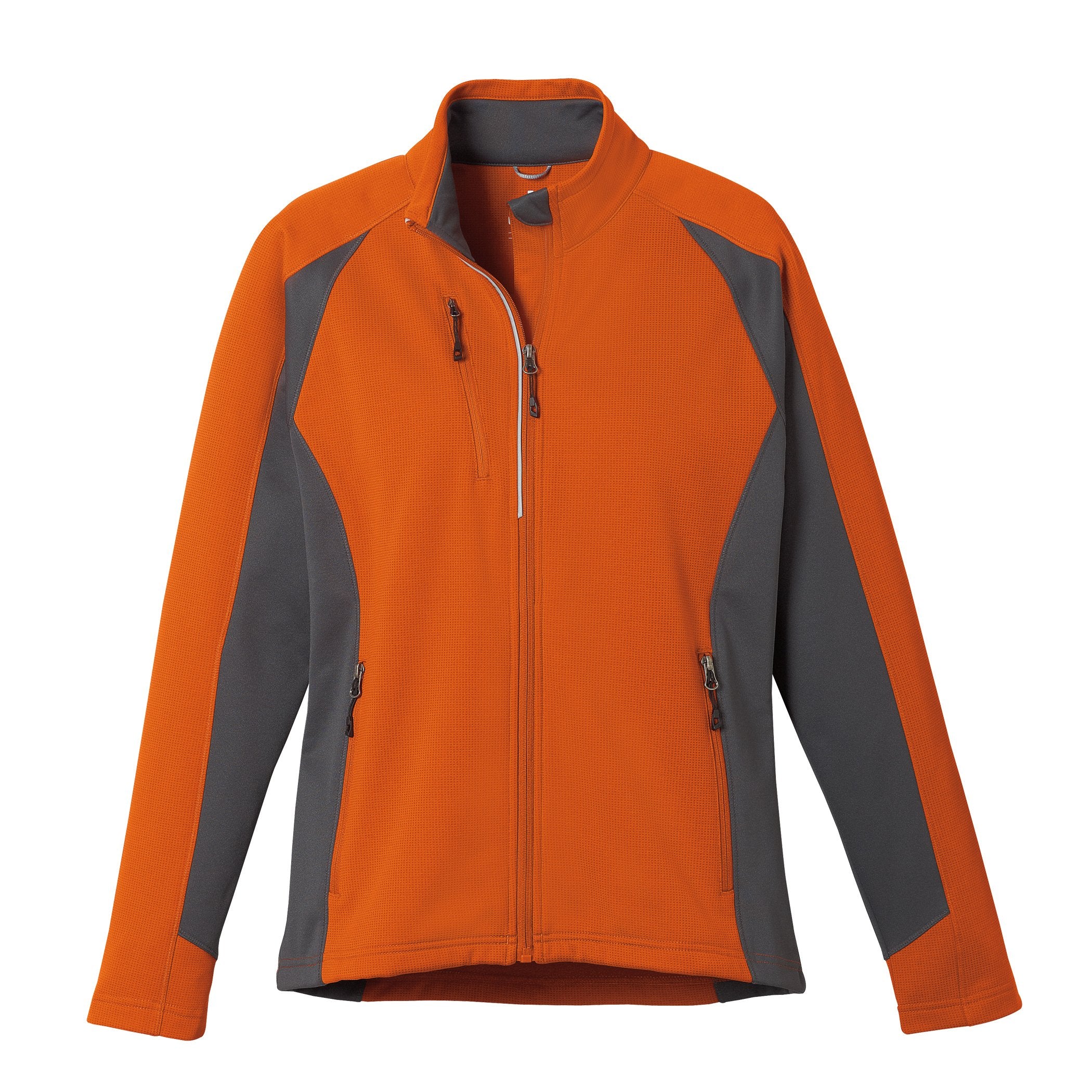 orange grey lightweight jacket