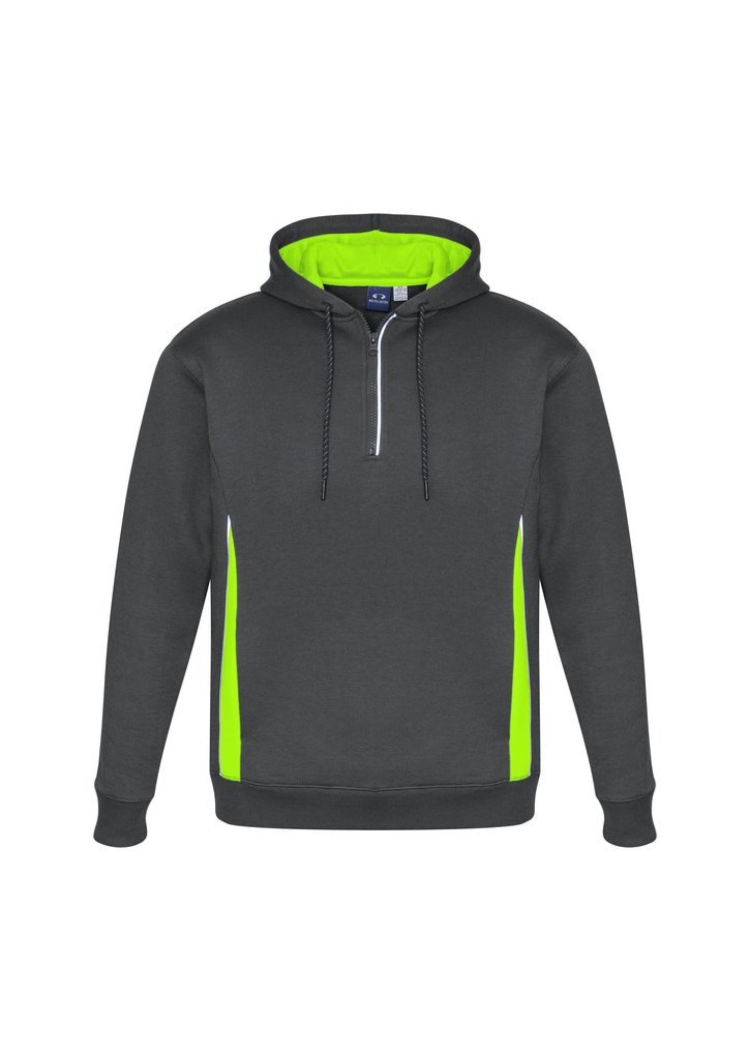 ¼ zip hoody grey lime